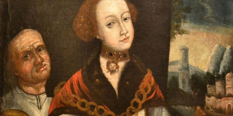 Portret damy ze służącą, opisywany często jako podwójny wizerunek Sydonii von Borck – w młodości i na starość, artysta nieznany, XVIII w. Alamy Stock Photo / BEW Szczecin