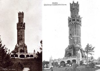 Wieża Quistorpa Szczecin. Autor zdjęć nieznany. CC: Public domain, via Wikimedia Commons