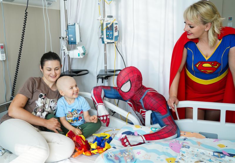 Szczecińska Liga Superbohaterów w szpitalu z dzieckiem