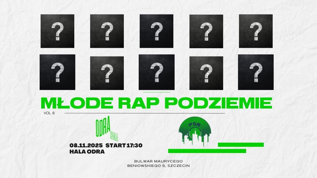 PSR Młode Rap Podziemie vol. 6 w Szczecinie — finał edycji już 8 listopada w Hali Odra