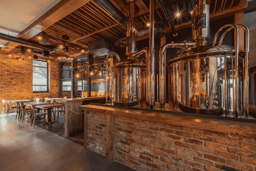 obrazek przedstawia ceglane wnętrze Browaru pod Zamkiem w Szczecinie