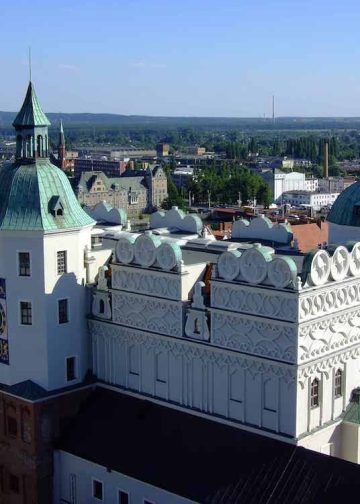 obraz przedstawia fragment Muzeum Zamkowego w Szczecinie- Zamku Książąt Pomorskich