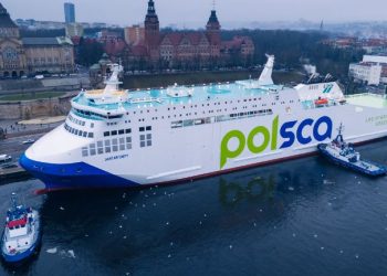 Chrzest promu Jantar Unity w Szczecinie. Najnowocześniejsza jednostka na Bałtyku zacumowała pod Wałami Chrobrego!