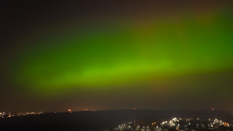 zielone niebo w Szczecinie