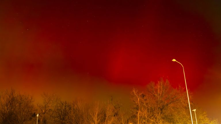 Zorza na niebie - Polska