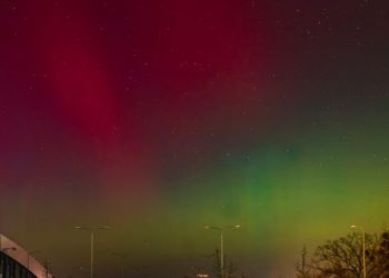 Zorza polarna nad Szczecinem (19.01.2026)