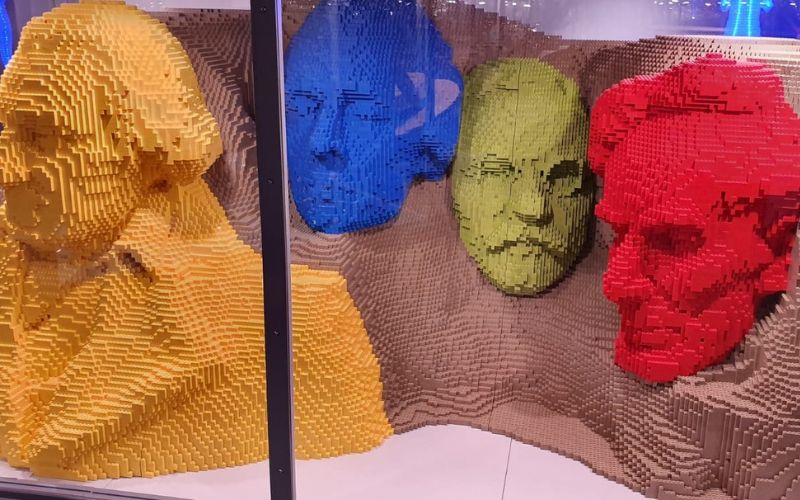 Góra Rushmore z klocków