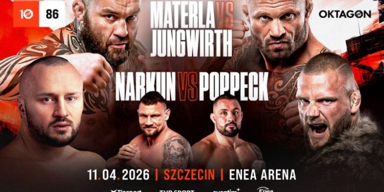 OKTAGON 86 w Szczecinie już 11 kwietnia 2026. Materla, Narkun i mocna karta na historycznej gali