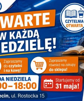 E.Leclerc w Szczecinie stawia na kulturę. W sklepie powstaje czytelnia dostępna także w niedziele (już od 31 maja!)