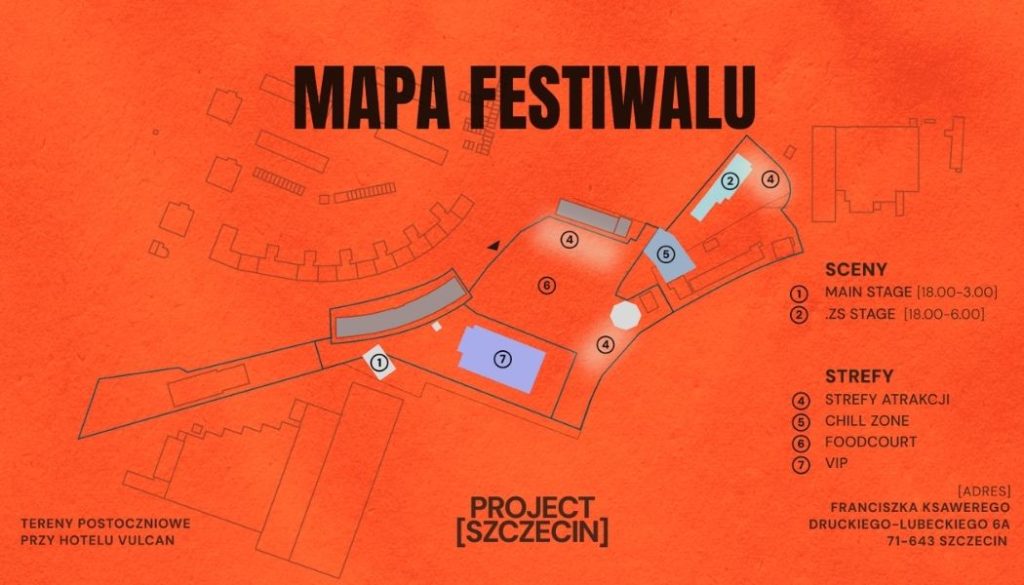 Mapa festiwalu ZS Project