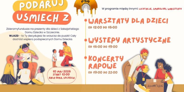 #PODARUJUSMIECHZPSR wraca do Szczecina. 10 maja Hala Odra wypełni się muzyką i chęcią niesienia pomocy dzieciakom!