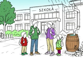 Szkoła z wodą z nieba