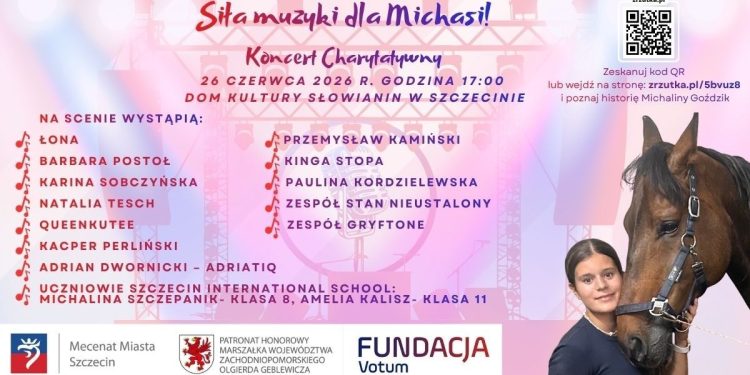 Koncert charytatywny dla Michaliny Goździk w Szczecinie. „Siła muzyki dla Michasi” w Słowianinie