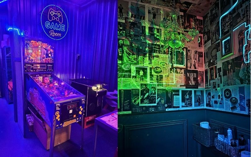 Game room i wyjątkowa toaleta