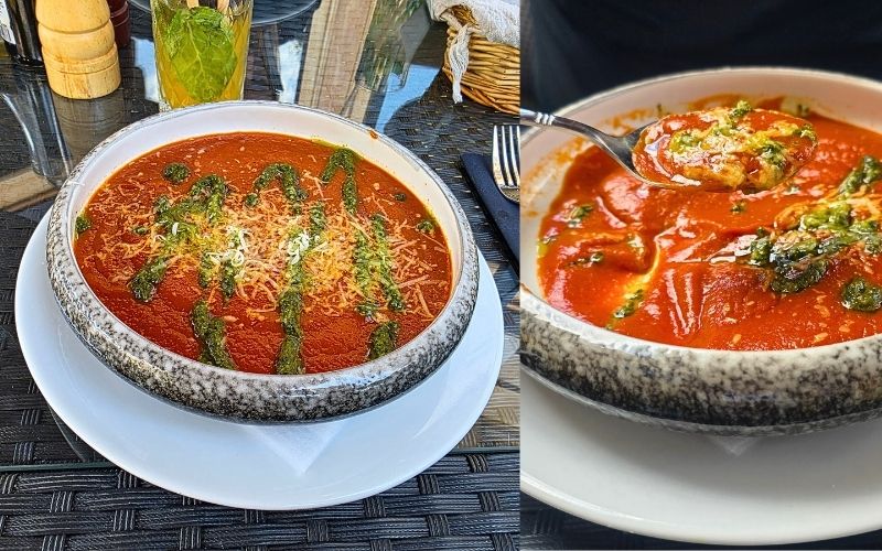 Krem z pomidorów w restauracji Emilio
