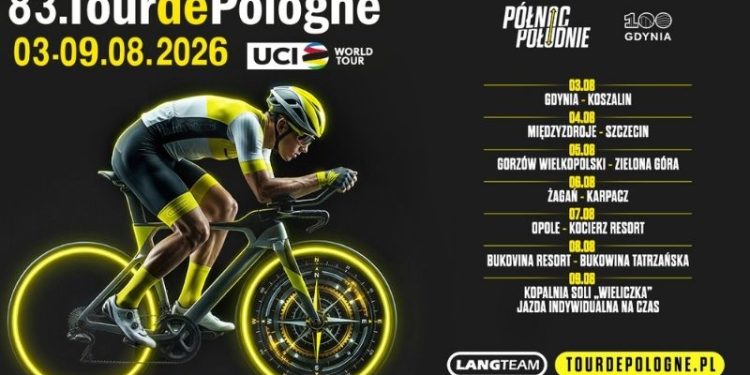 Tour de Pologne 2026 przejedzie przez Pomorze Zachodnie. Etap z Międzyzdrojów do Szczecina już 4 sierpnia
