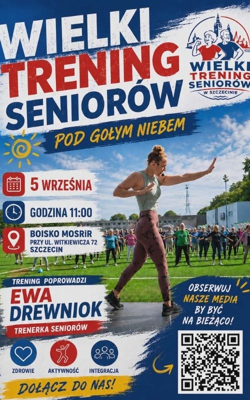 II Wielki Trening Seniorów w Szczecinie. Aktywne wydarzenie dla osób 60+