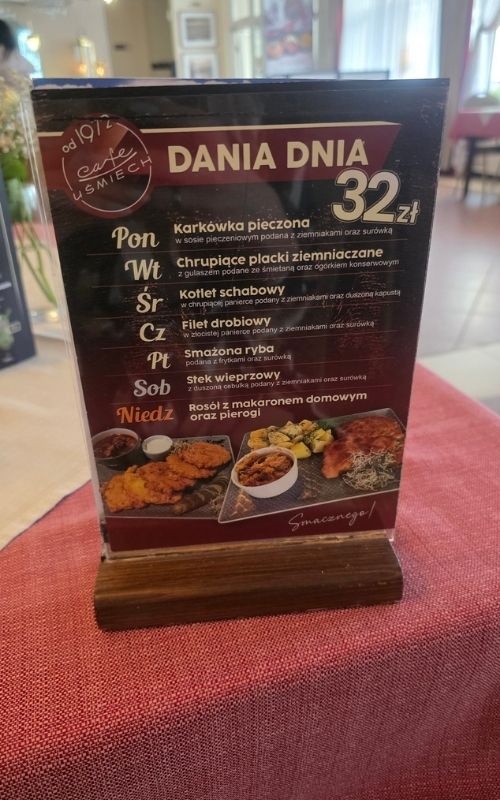 Karta obiadów dnia