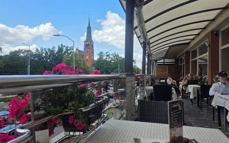 Widok z tarasu restauracji