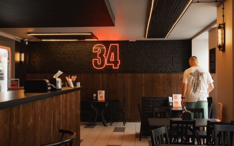 Wystrój restauracji w środku