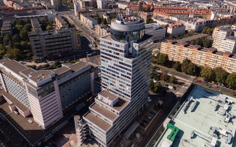 Widok z góry na Pazim