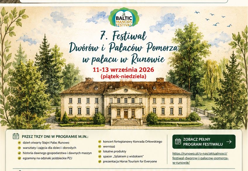 Festiwal Dworów i Pałaców Pomorza 11–13 września.