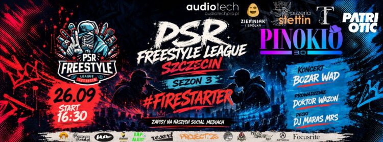 PSR Freestyle League Szczecin wraca po wakacjach. Start 3. sezonu już 26 września w Pinokio 3.0