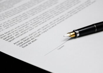 Długopis leżący na wydrukowanym dokumencie