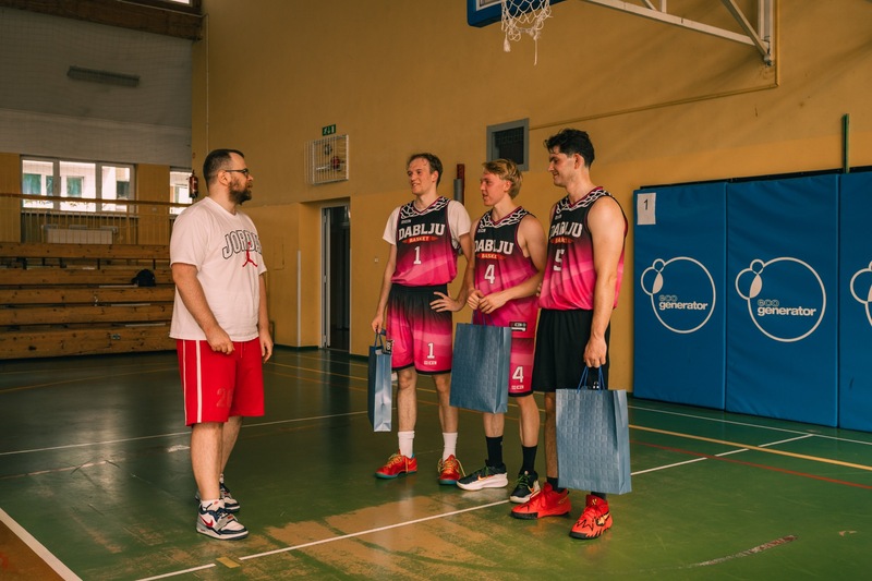 Drużyna Dablju Basket- zwycięzcy turnieju 3x3 dla Michała